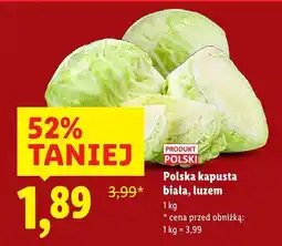 Lidl Kapusta biała, luzem polska Lidl oferta