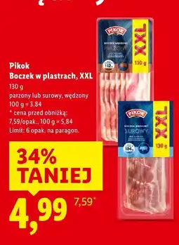 Lidl Boczek w plastrach XXL parzony Pikok oferta