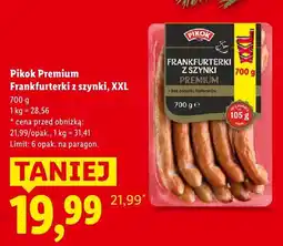 Lidl Frankfurterki z szynki XXL Pikok Premium oferta