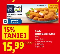 Lidl Złote paluszki rybne Frosta oferta