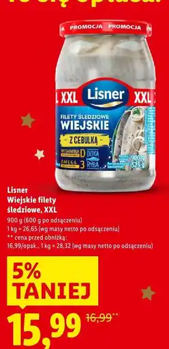 Lidl Wiejskie filety śledziowe XXL Lisner oferta