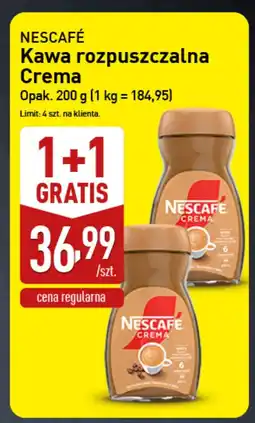 ALDI Kawa rozpuszczalna Crema Nescafé 1+1 gratis oferta