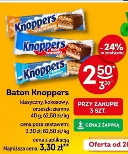 Żabka Baton Knoppers klasyczny, kokosowy, orzeszki ziemne oferta