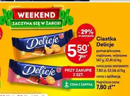 Żabka Ciastka Delicje pomarańczowe, malinowe, wiśniowe oferta