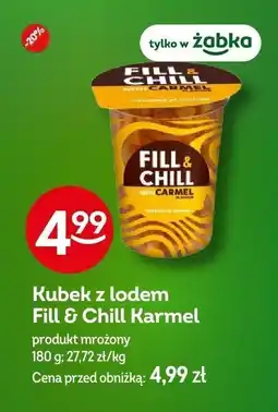 Żabka Lody Kubek z lodem Fill & Chill Karmel 180g oferta