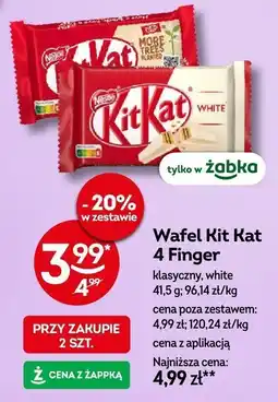 Żabka Wafel Kit Kat 4 Finger klasyczny, white oferta