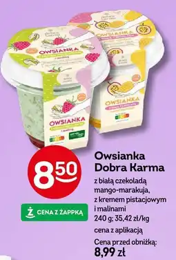 Żabka Owsianka Dobra Karma z białą czekoladą mango-marakuja, z kremem pistacjowym i malinami oferta