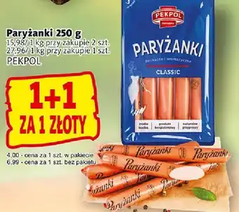 Parówki Paryżanki Classic 250 g PEKPOL