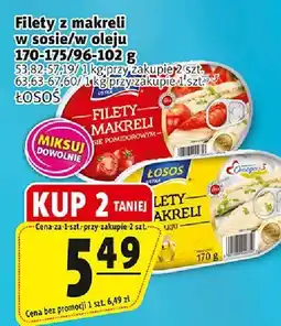 Prim Market Filety z makreli w oleju ŁOSOŚ oferta