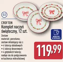 ALDI Komplet naczyń obiadowych Crofton oferta