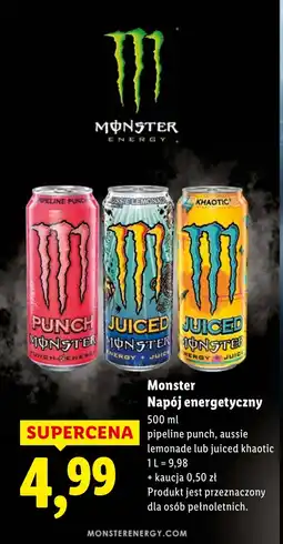 Lidl Napój energetyczny Monster oferta