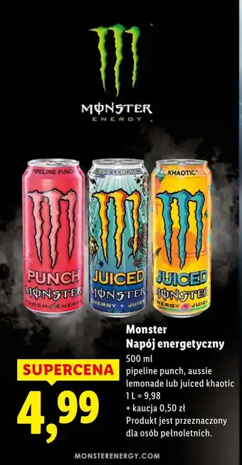 Lidl Napój energetyczny Monster oferta