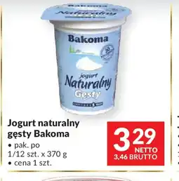 Makro Jogurt naturalny gęsty Bakoma oferta