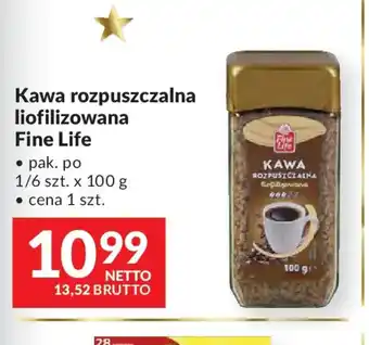 Makro Kawa rozpuszczalna liofilizowana Fine Life oferta
