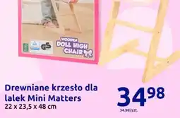 Action Drewniane krzesło dla lalek Mini Matters oferta