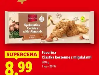 Lidl Ciastka korzenne z migdałami Favorina oferta
