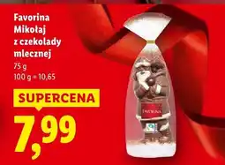 Lidl Mikołaj z czekolady mlecznej Favorina oferta