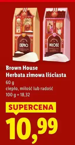 Lidl Herbata zimowa liściasta ciepło Brown House oferta