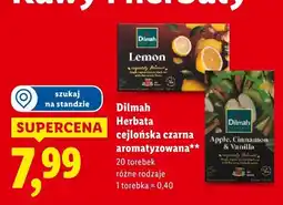 Lidl Herbata cejlońska czarna aromatyzowana Dilmah oferta