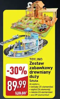 ALDI TOYLINO Zestaw zabawkowy drewniany duży oferta