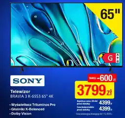RTV EURO AGD Telewizor BRAVIA 3 K-65S3 65" 4K oferta