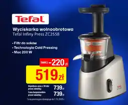 RTV EURO AGD Wyciskarka wolnoobrotowa Tefal Infiny Press ZC255B oferta