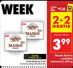 Biedronka Masło Ekstra z polskiej mleczarni, 200 g oferta