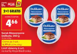 Biedronka Serek Mascarpone Delikate, 250 g oferta