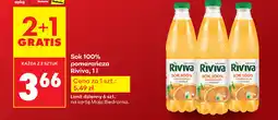 Biedronka Sok 100% pomarańcza Riviva, 1L oferta