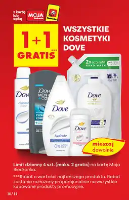 Biedronka Wszystkie kosmetyki Dove oferta
