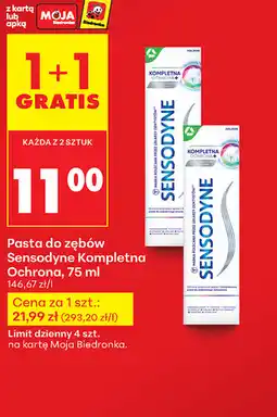 Biedronka Pasta do zębów Sensodyne Kompletna Ochrona, 75 ml oferta