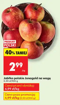 Biedronka Jabłko polskie Jonagold na wagę oferta