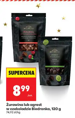 Biedronka Żurawina lub agrest w czekoladzie Biedronka oferta