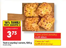 Biedronka Tost z szynką i serem oferta