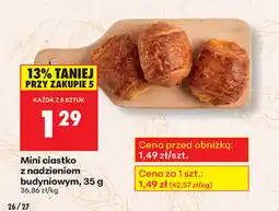 Biedronka Mini ciastko z nadzieniem budyniowym oferta