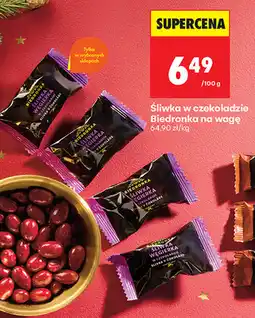 Biedronka Śliwka w czekoladzie Biedronka na wagę oferta