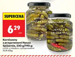 Biedronka Korniszony z przyprawami Nasza Spiżarnia oferta