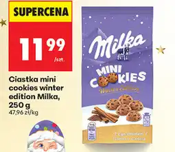 Biedronka Ciastka mini cookies winter edition Milka oferta