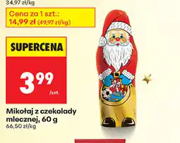 Biedronka Mikołaj z czekolady mlecznej oferta