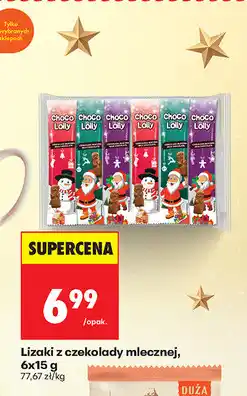 Biedronka Lizaki z czekolady mlecznej oferta