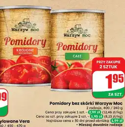 Dino Pomidory bez skórki krojone Warzyw Moc oferta