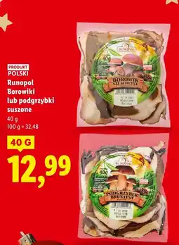 Lidl Borowiki suszone Runopol oferta