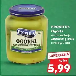 Kaufland Ogórki konserwowe, różne rodzaje Provitus oferta