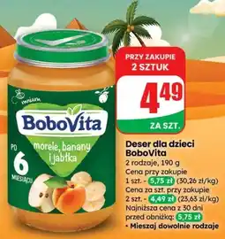 Dino Deser dla dzieci morele, banany i jabłka BoboVita oferta