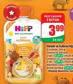 Dino Deser w tubce jabłka i banany z musli Hipp oferta