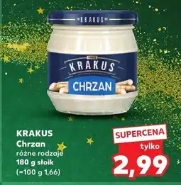 Kaufland Chrzan 180 g, różne rodzaje Krakus oferta