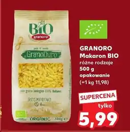 Kaufland Makaron BIO, różne rodzaje Granoro oferta