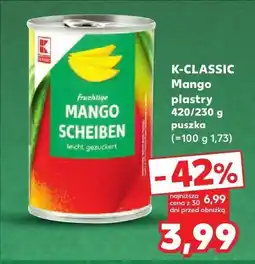 Kaufland Mango plastry w puszce K-Classic oferta
