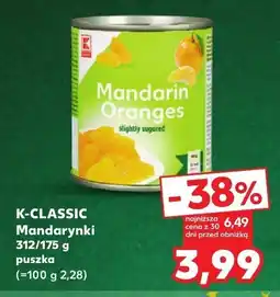 Kaufland Mandarynki w puszce K-Classic oferta