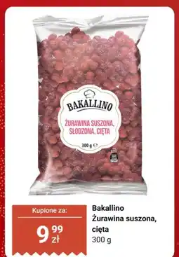 Biedronka Żurawina suszona, słodzona, cięta Bakallino oferta